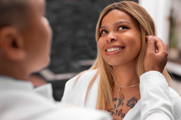 Before and after photo of adult otoplasty surgery for prominent ears