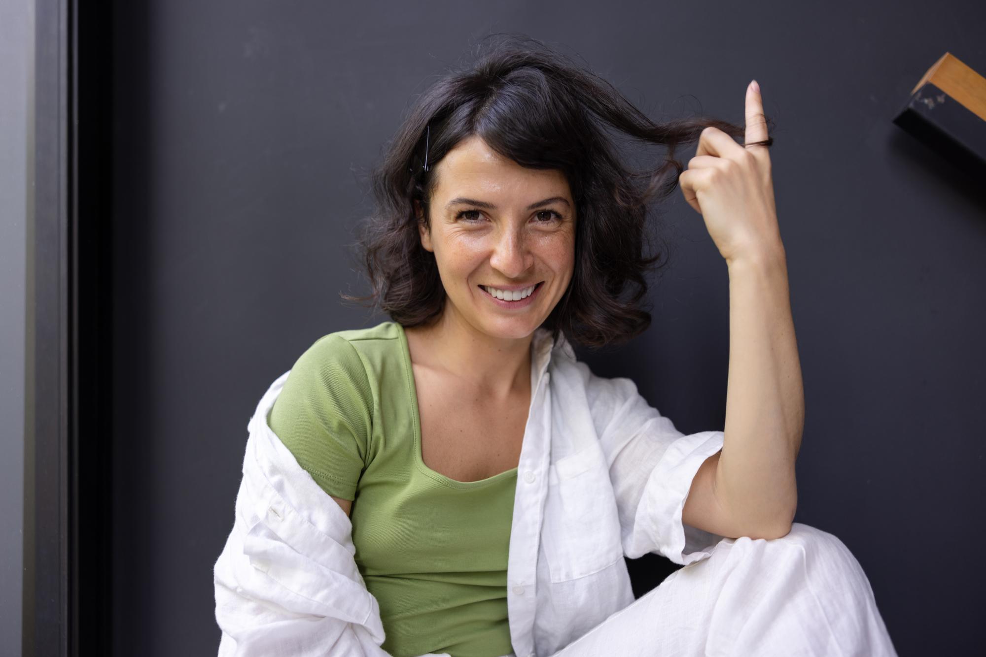 Woman receiving FUE hair transplant in Tunisia clinic